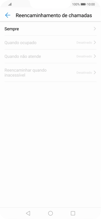 Prima o tipo de desvio pretendido.