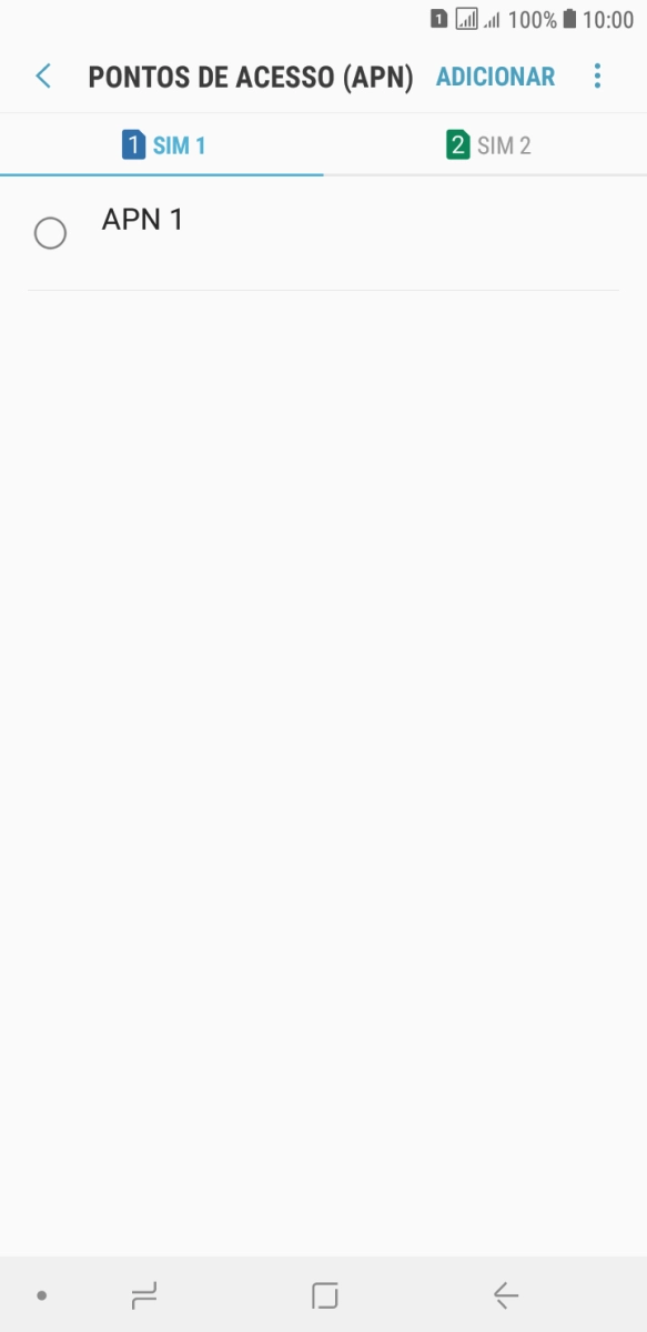 Prima o cartão SIM pretendido.