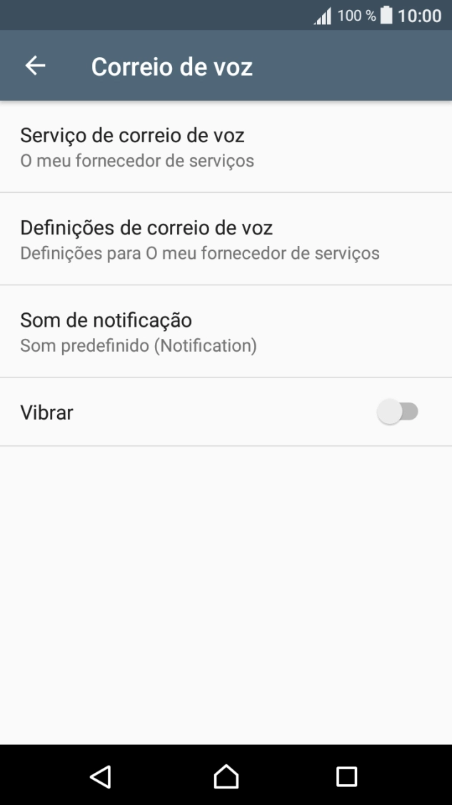 Prima Definições de correio de voz.