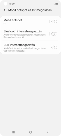 Válaszd a Mobil hotspot lehetőséget.
