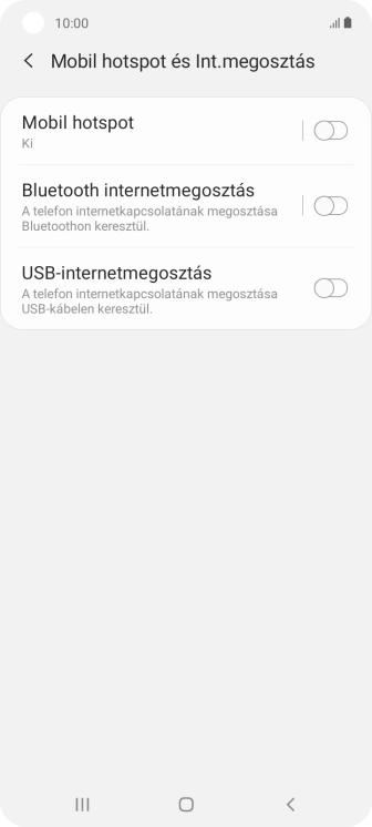 Válaszd a Mobil hotspot lehetőséget.