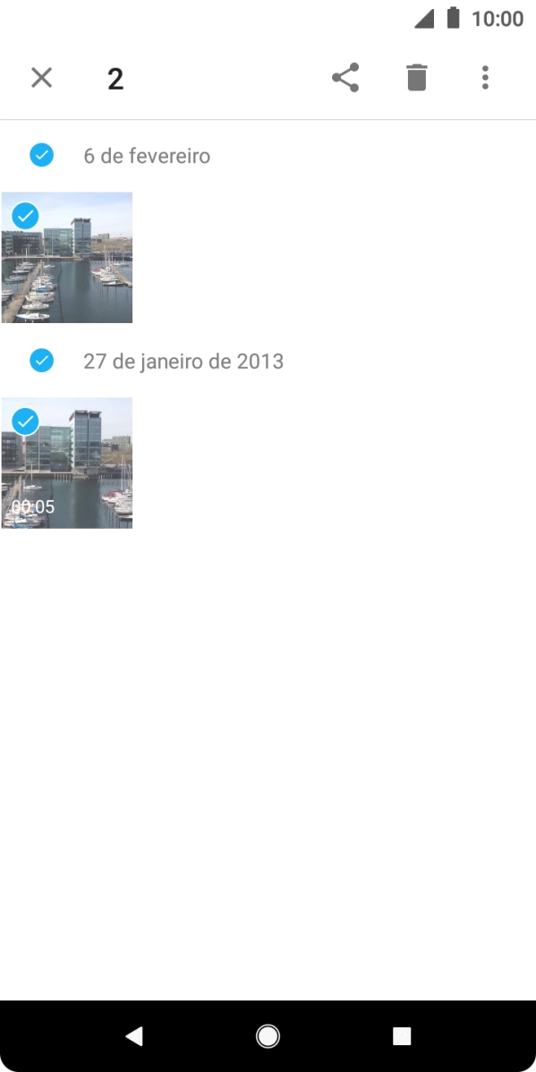 Prima o ícone para partilhar.