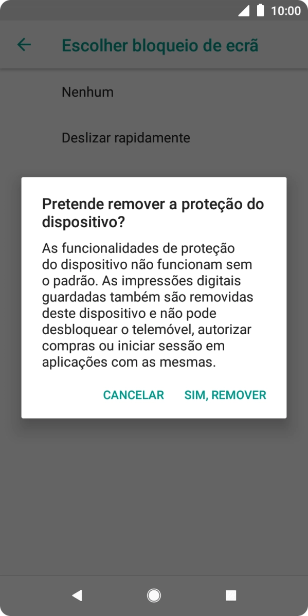 Prima SIM, REMOVER.