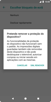 Prima SIM, REMOVER.
