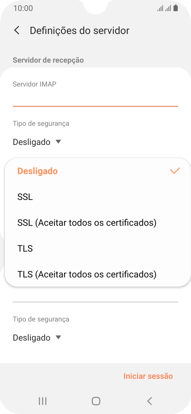 Prima Desligado para desativar a função.