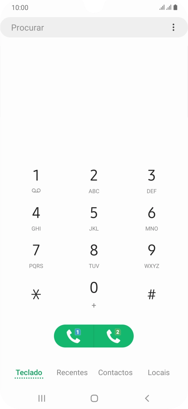 Prima o ícone de menu.