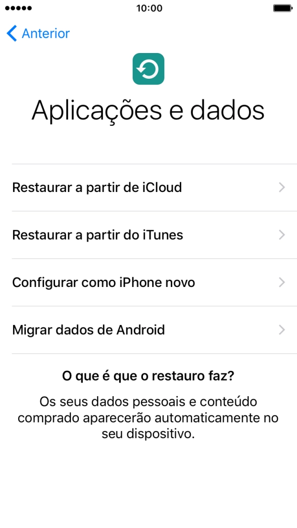 Prima Restaurar a partir de iCloud.