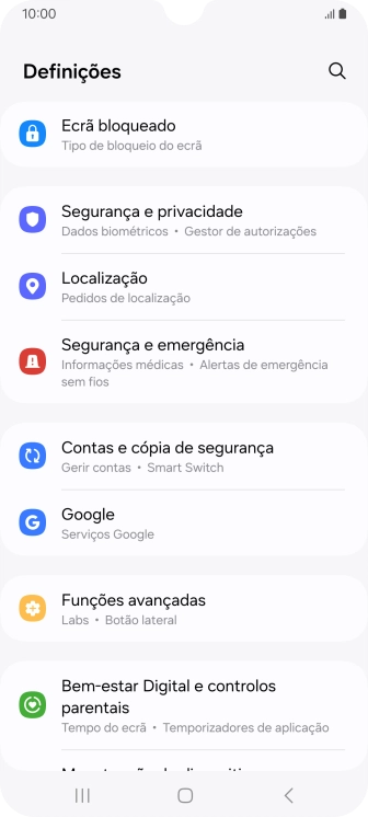 Prima Ecrã bloqueado.