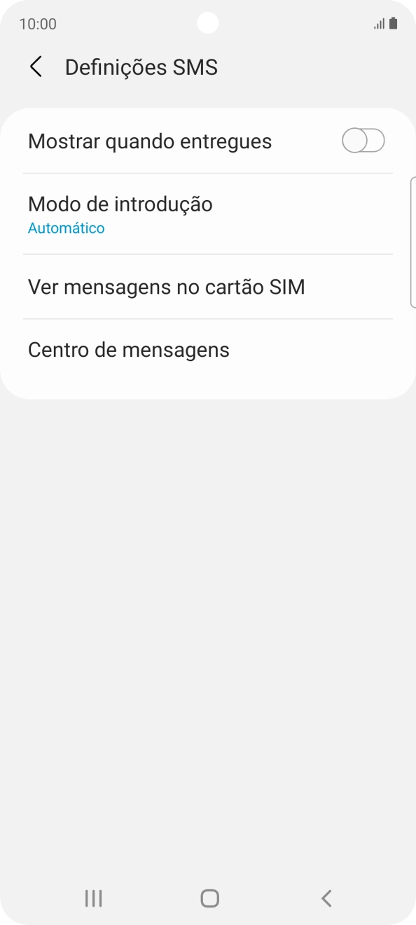 Prima Centro de mensagens.