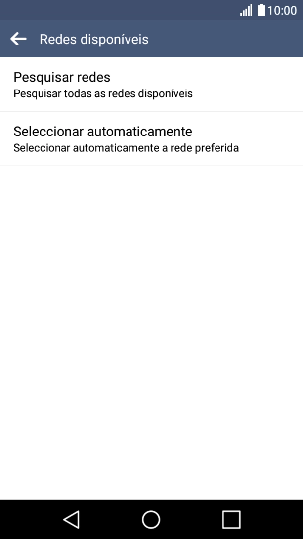 Para selecionar a rede automaticamente, prima Seleccionar automaticamente.
