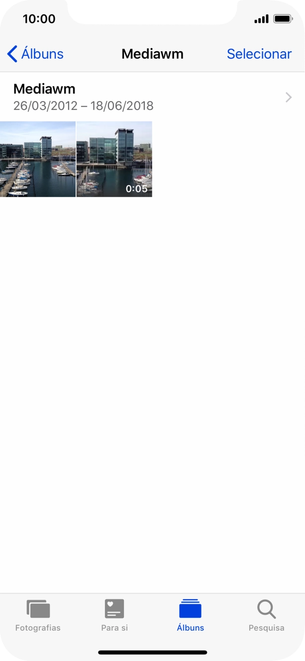 Prima firmemente a imagem pretendida até aparecer um menu no ecrã.