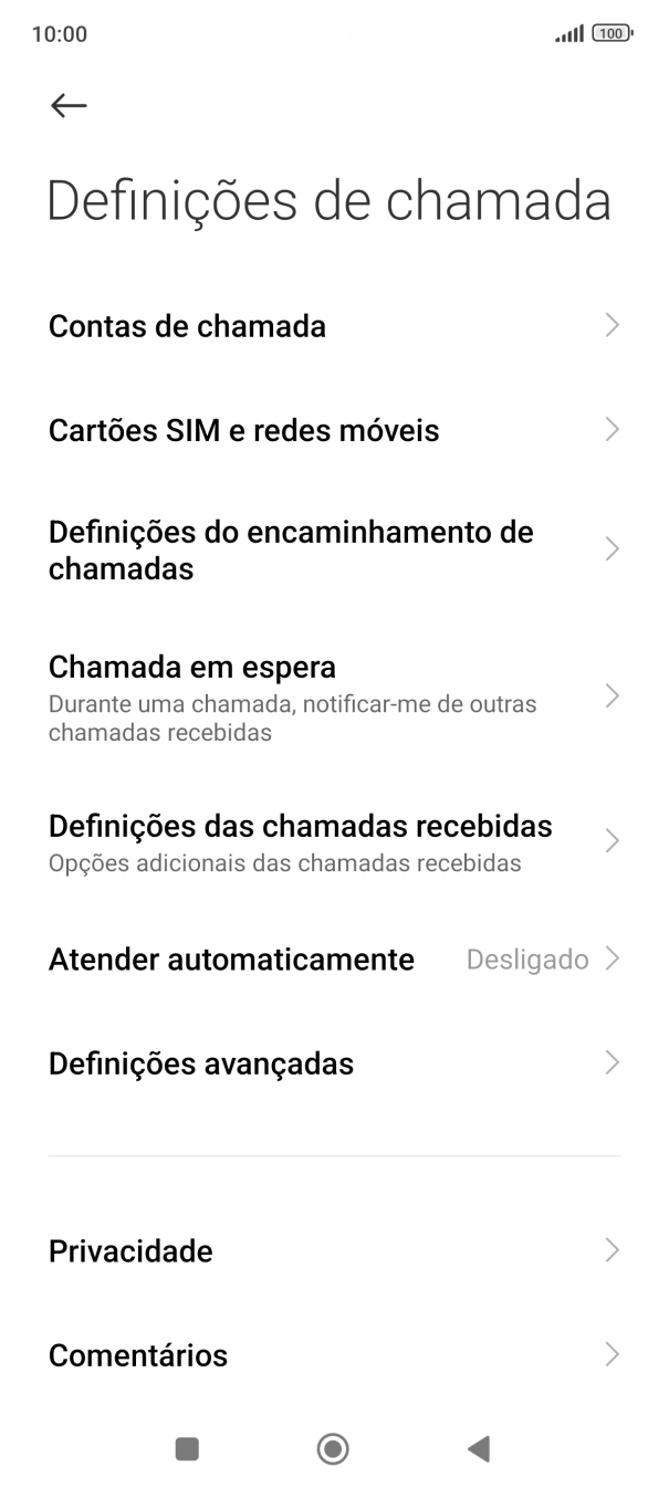 Prima Definições avançadas.
