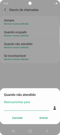 Introduza 123 e prima Activar.