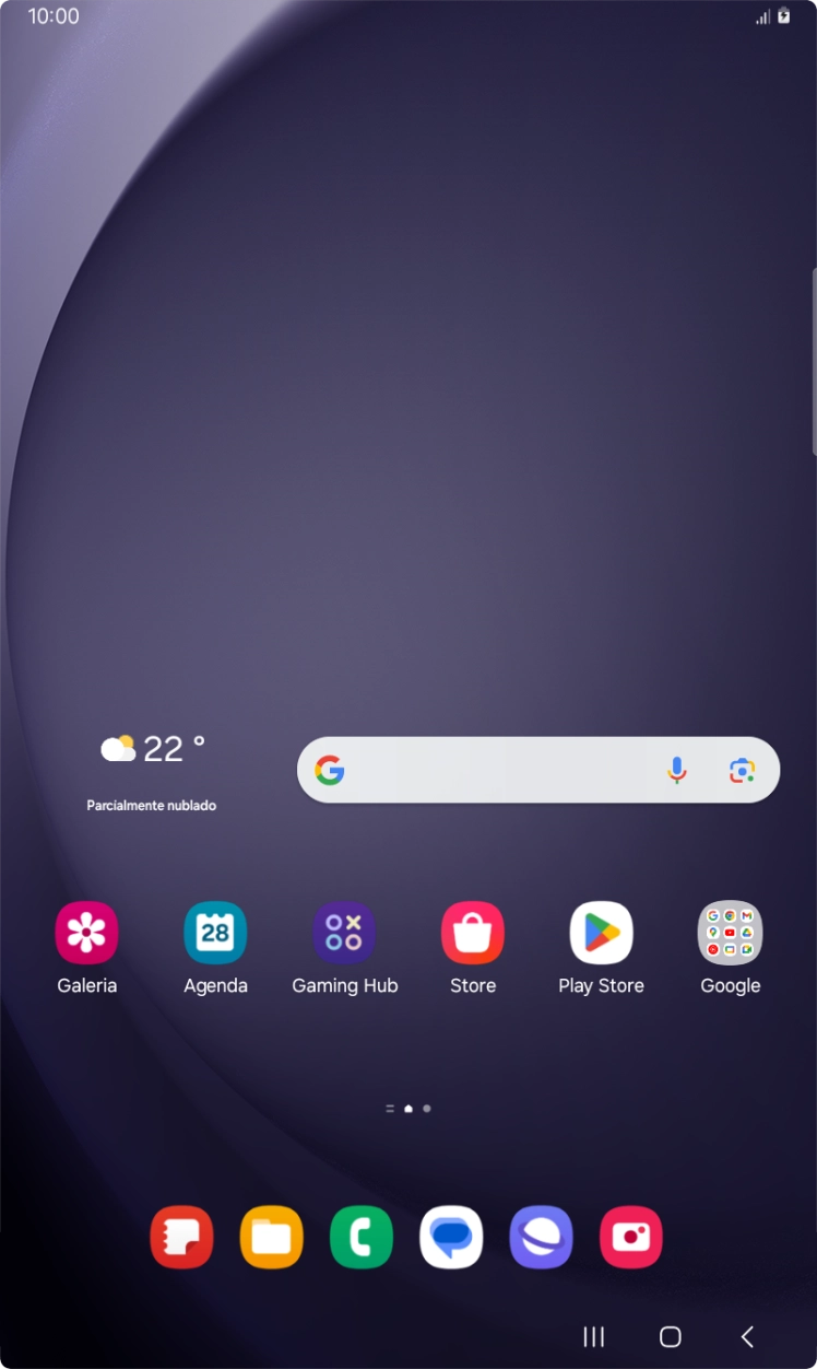 Enquanto o tablet estiver ligado, é sempre possível ver no ecrã o estado de carga da bateria. Quanto mais preenchido estiver o ícone de bateria, mais carga terá a bateria.
