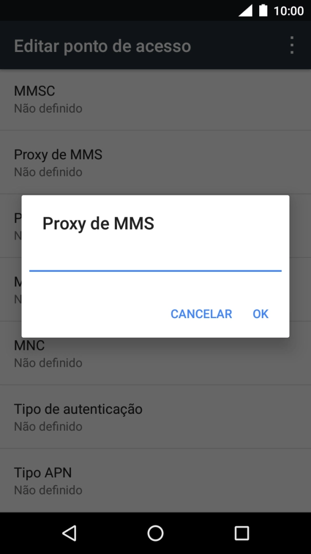 Introduza iproxy.vodafone.pt e prima OK.
