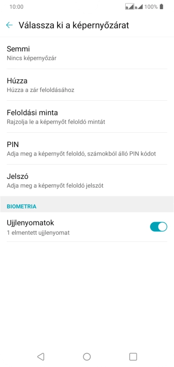Válaszd a Semmi lehetőséget.