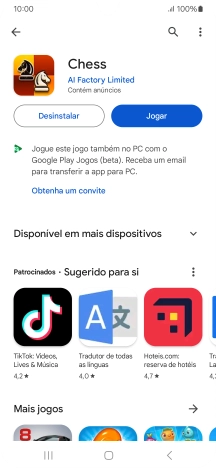 Prima a tecla de início para terminar e voltar ao ecrã inicial.