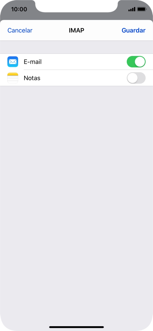 Prima Guardar. A sua conta de e-mail está agora configurada. Se pretender escolher definições adicionais para o servidor de receção e envio, siga os passos seguintes.