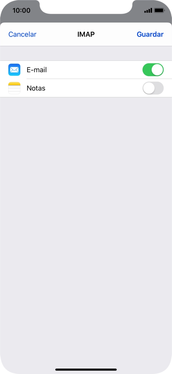 Prima Guardar. A sua conta de e-mail está agora configurada. Se pretender escolher definições adicionais para o servidor de receção e envio, siga os passos seguintes.