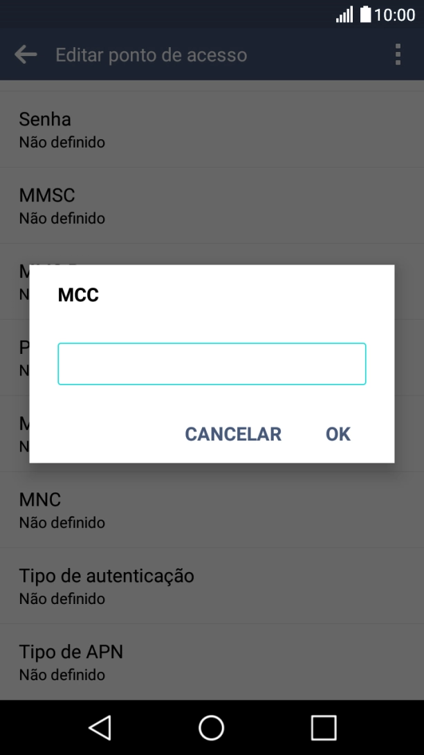 Introduza 268 e prima OK.