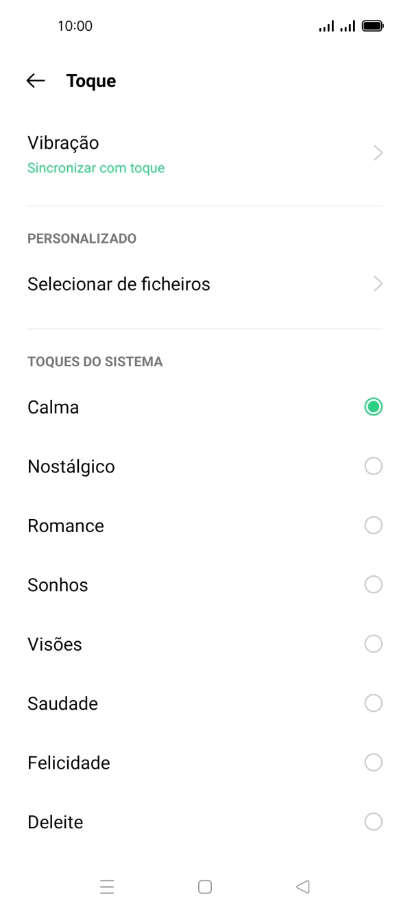 Prima Selecionar de ficheiros.