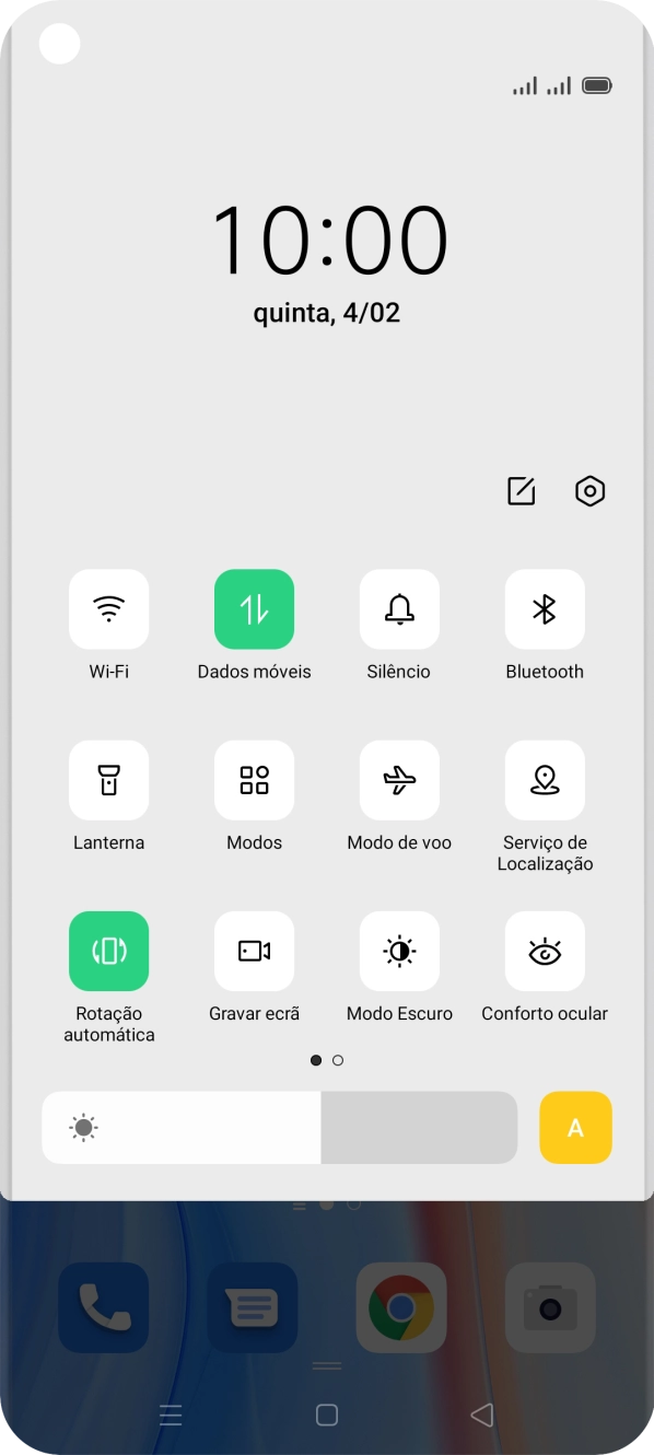 Prima o ícone de definições.