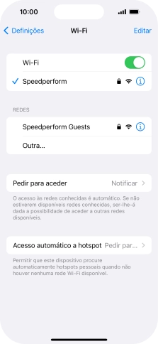 Para voltar ao ecrã inicial, deslize o dedo de baixo para cima a partir da base do ecrã.