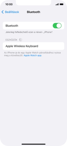 Válaszd ki a kívánt Bluetooth-eszközt, és kövesd a kijelzőn megjelenő utasításokat annak telefonodhoz történő csatlakoztatásához.