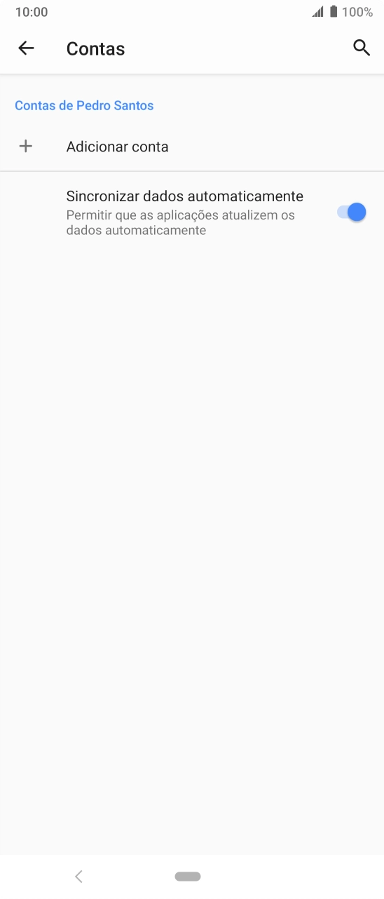 Prima Adicionar conta.