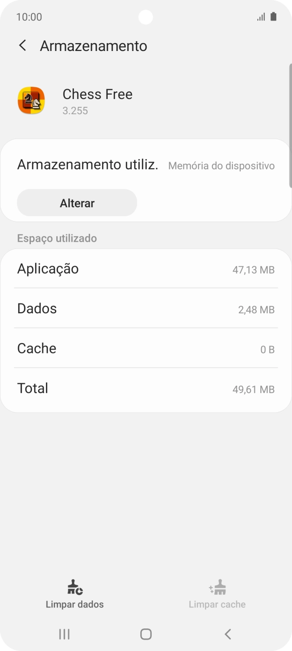 Prima a tecla de início para terminar e voltar ao ecrã inicial.