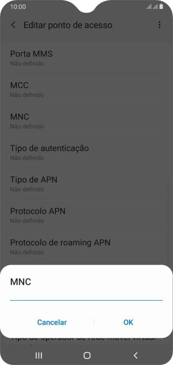 Introduza 01 e prima OK.