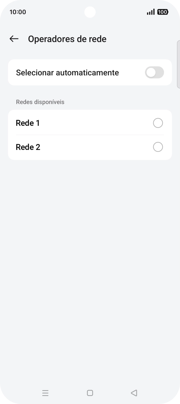 Prima a rede pretendida.