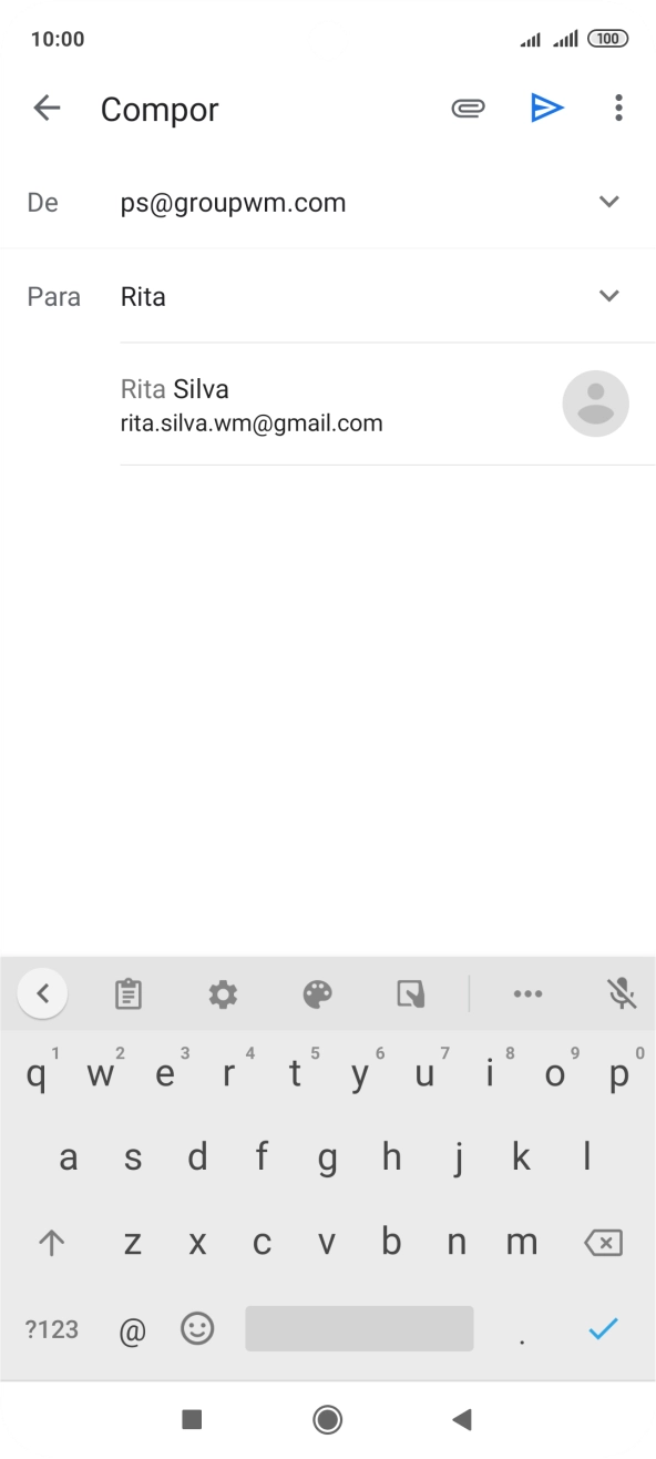 Prima o contacto pretendido.