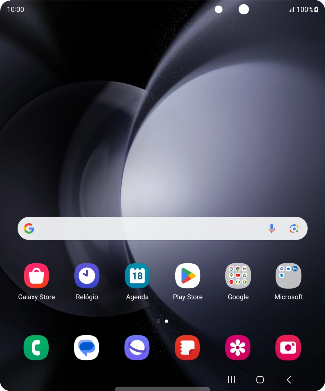 Quando o ícone de bateria em carregamento for mostrado no ecrã, a bateria está em carregamento.