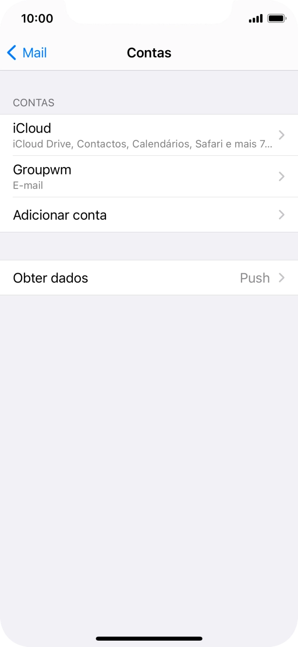 Prima o nome na conta de e-mail que acabou de criar.