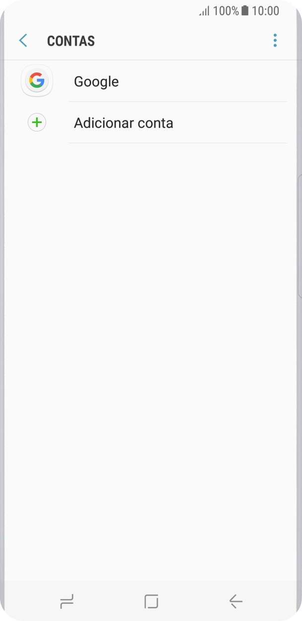Prima Adicionar conta.