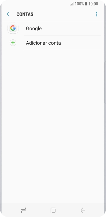 Prima Adicionar conta.