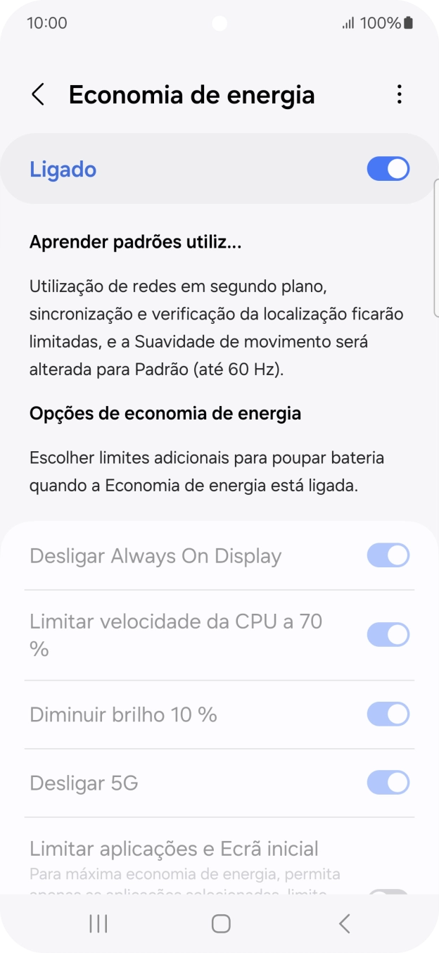 Prima a tecla de início para terminar e voltar ao ecrã inicial.