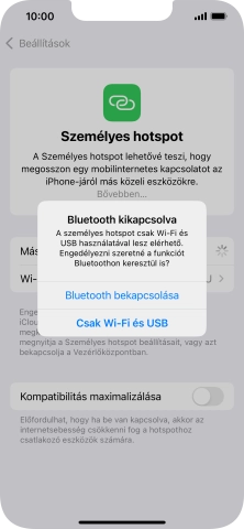 Amennyiben be van kapcsolva a Wi-Fi, válaszd a Csak Wi-Fi és USB lehetőséget.