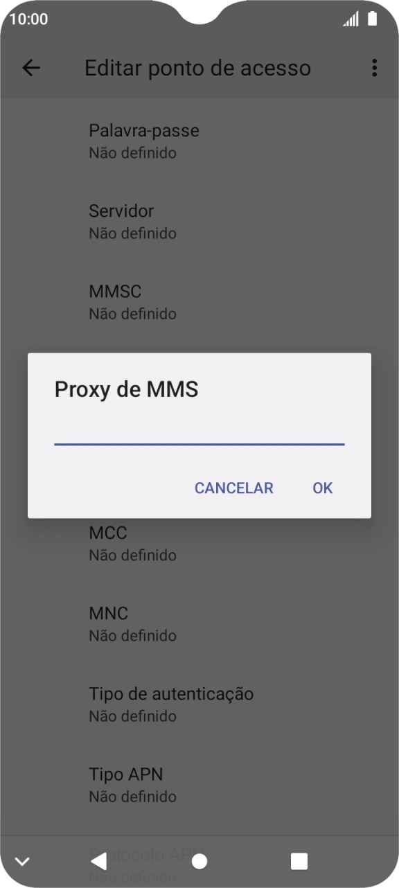 Introduza iproxy.vodafone.pt e prima OK.