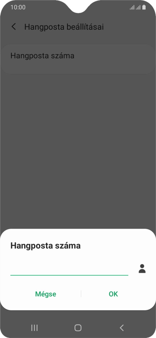 Írd be azt, hogy +36709090999, és válaszd az OK lehetőséget.