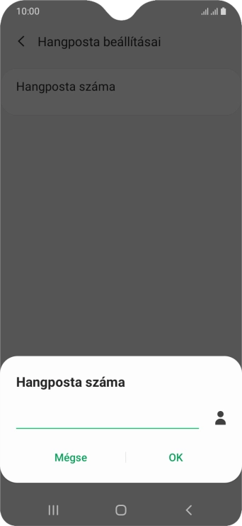 Írd be azt, hogy +36709090999, és válaszd az OK lehetőséget.