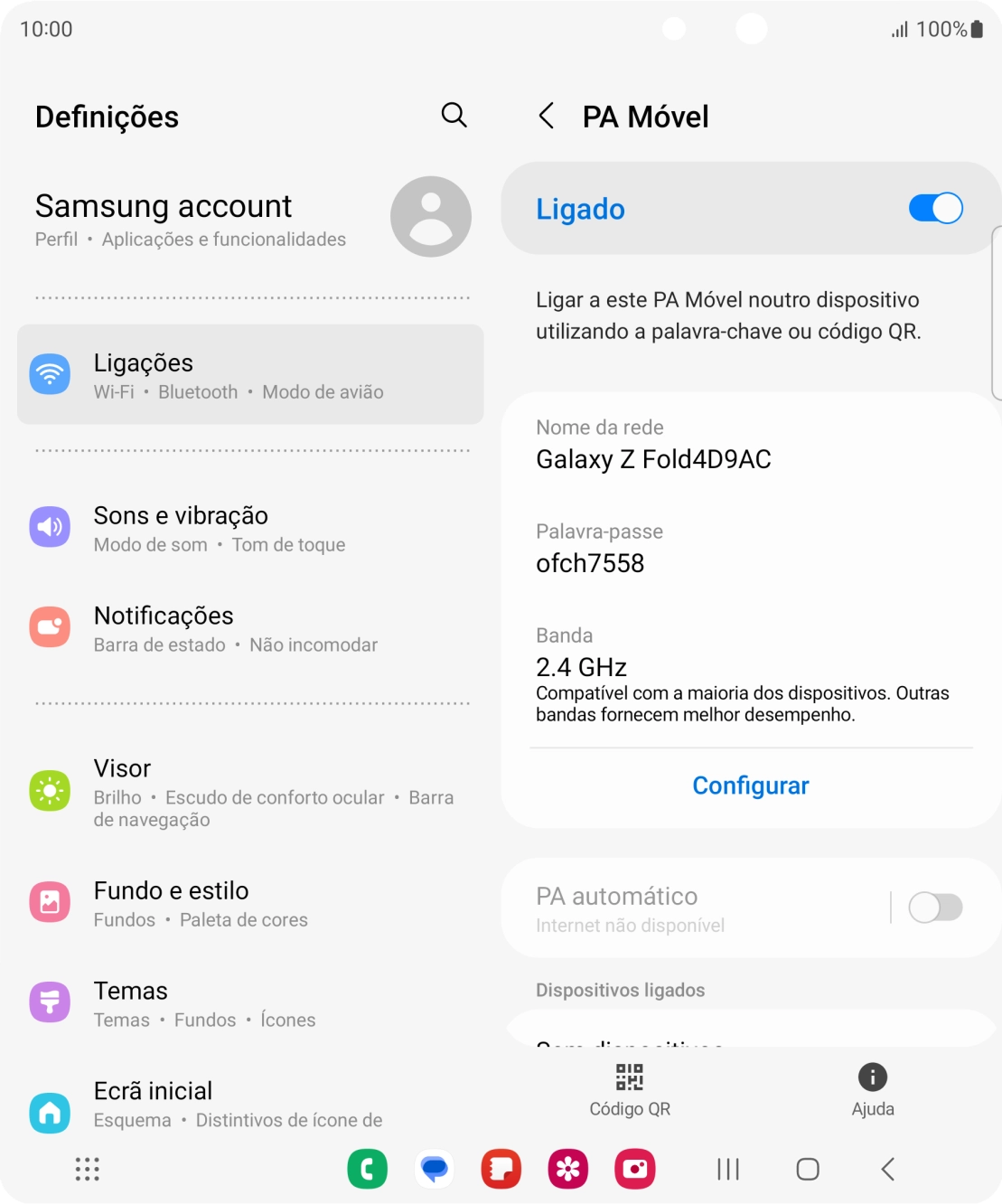 Prima a tecla de início para terminar e voltar ao ecrã inicial.