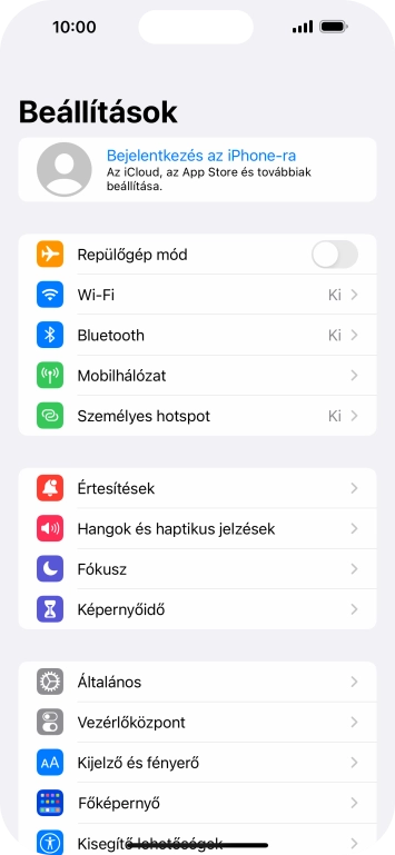 Válaszd a Bejelentkezés az iPhone-ra lehetőséget.