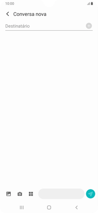 Prima a caixa de pesquisa e introduza as primeiras letras do nome do destinatário.