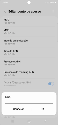 Introduza 01 e prima OK.