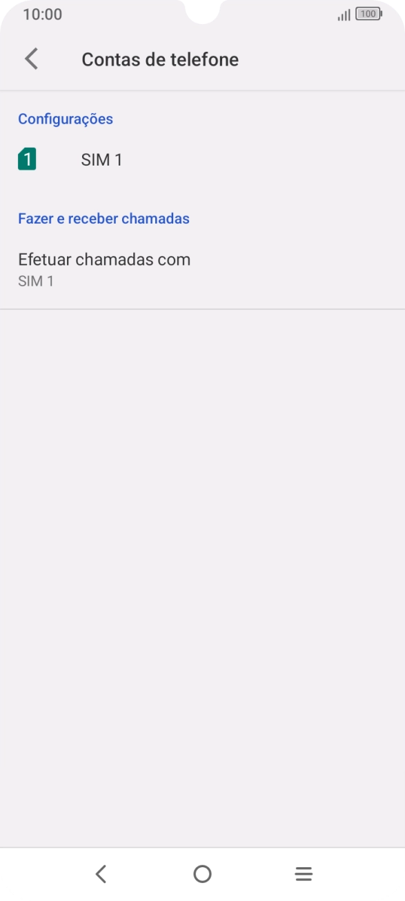 Prima o nome do cartão SIM.