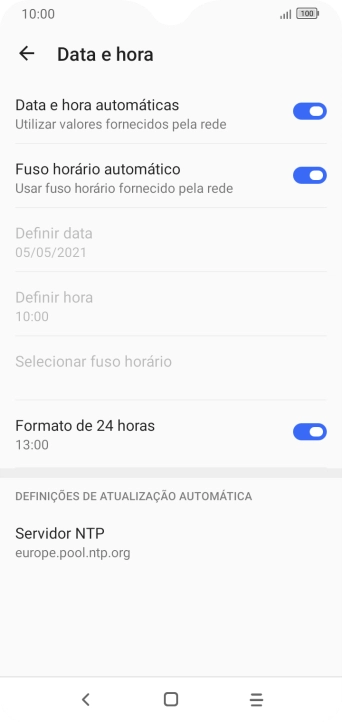 Prima a tecla de início para terminar e voltar ao ecrã inicial.