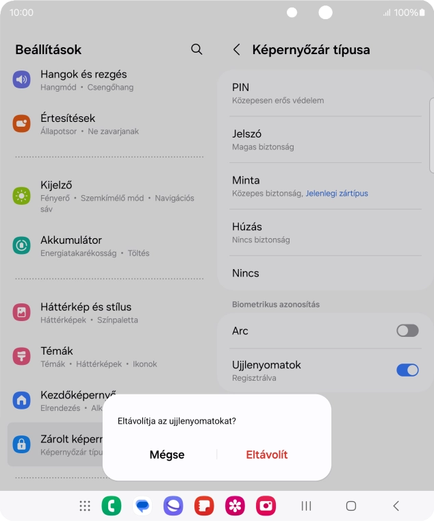 Válaszd az Eltávolít lehetőséget.