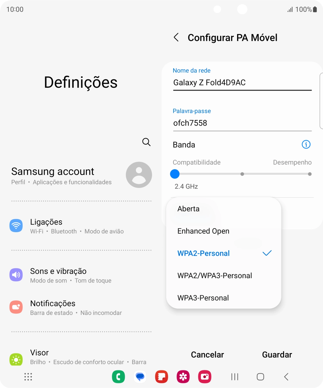 Prima WPA3-Personal para proteger o hotspot Wi-Fi com uma password.